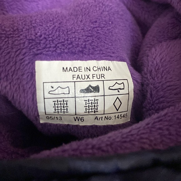 Crocs crocband navy blue and purple pull on mid calf winter snow boots size 6 - Picture 9 of 10